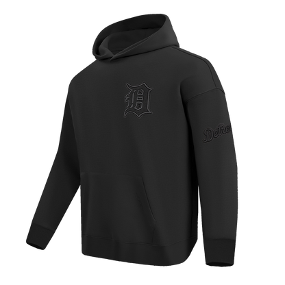 MLB DETROIT TIGERS NEUTRAL DROP SHOULDER MEN'S PO HOODIE (BLACK)