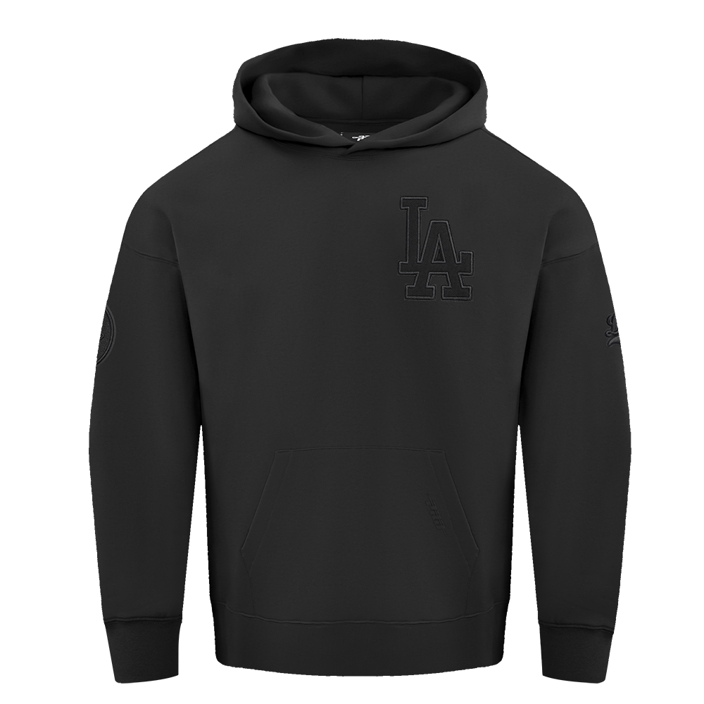 MLB LOS ANGELES DODGERS NEUTRAL DROP SHOULDER MEN'S PO HOODIE (BLACK)