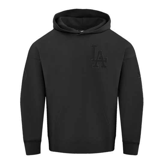 MLB LOS ANGELES DODGERS NEUTRAL DROP SHOULDER MEN'S PO HOODIE (BLACK)