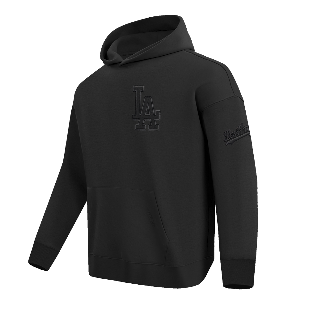 MLB LOS ANGELES DODGERS NEUTRAL DROP SHOULDER MEN'S PO HOODIE (BLACK)