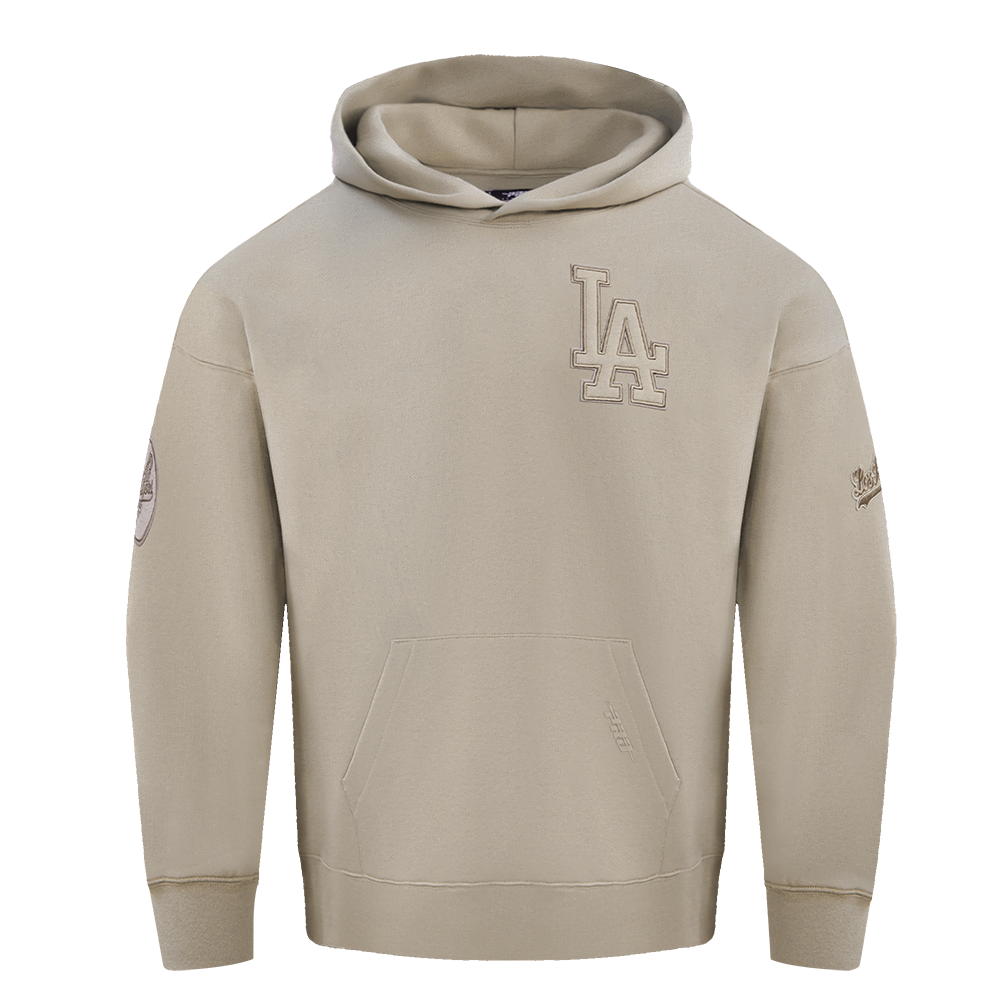 MLB LOS ANGELES DODGERS NEUTRAL DROP SHOULDER MEN'S PO HOODIE (TAUPE)