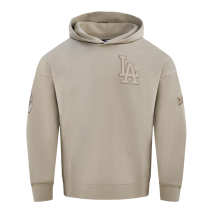 MLB LOS ANGELES DODGERS NEUTRAL DROP SHOULDER MEN'S PO HOODIE (TAUPE)