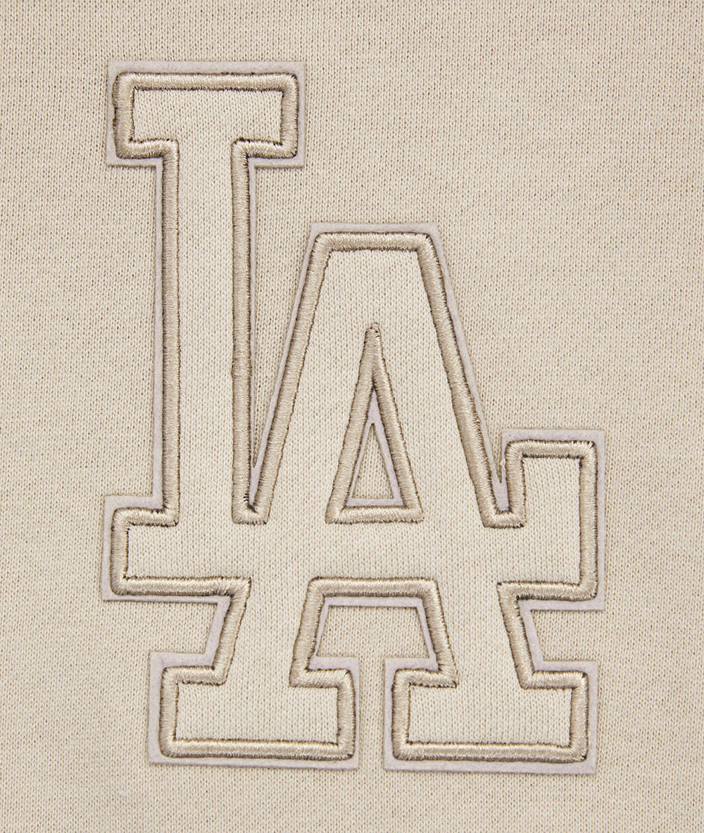 MLB LOS ANGELES DODGERS NEUTRAL DROP SHOULDER MEN'S PO HOODIE (TAUPE)