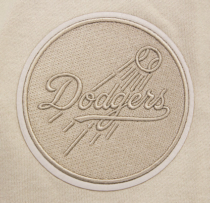 MLB LOS ANGELES DODGERS NEUTRAL DROP SHOULDER MEN'S PO HOODIE (TAUPE)