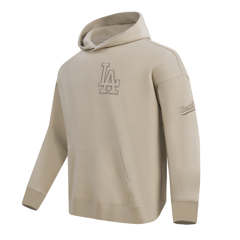 MLB LOS ANGELES DODGERS NEUTRAL DROP SHOULDER MEN'S PO HOODIE (TAUPE)