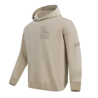 MLB LOS ANGELES DODGERS NEUTRAL DROP SHOULDER MEN'S PO HOODIE (TAUPE)