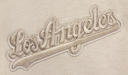 MLB LOS ANGELES DODGERS NEUTRAL DROP SHOULDER MEN'S PO HOODIE (TAUPE)