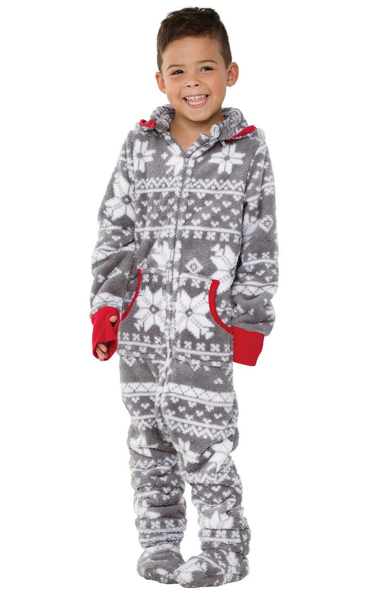 Unisex Hoodie-Footie for Kids - Nordic Fleece