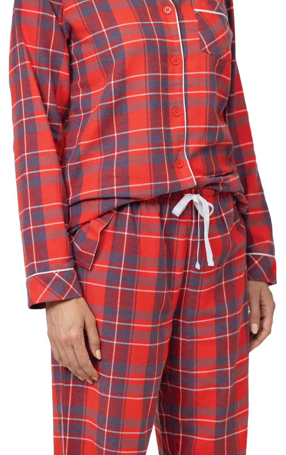 Americana Plaid Button-Front Pajamas