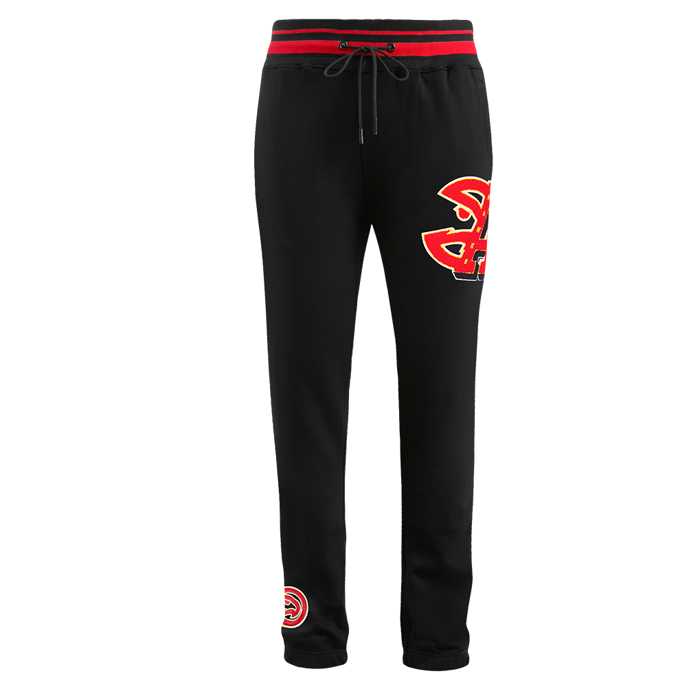 NBA ATLANTA HAWKS MASHUP MEN'S RIB SWEATPANT (BLACK)