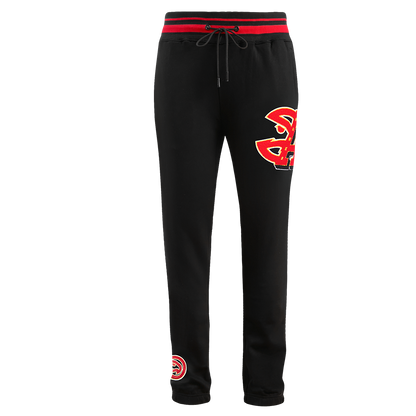 NBA ATLANTA HAWKS MASHUP MEN'S RIB SWEATPANT (BLACK)