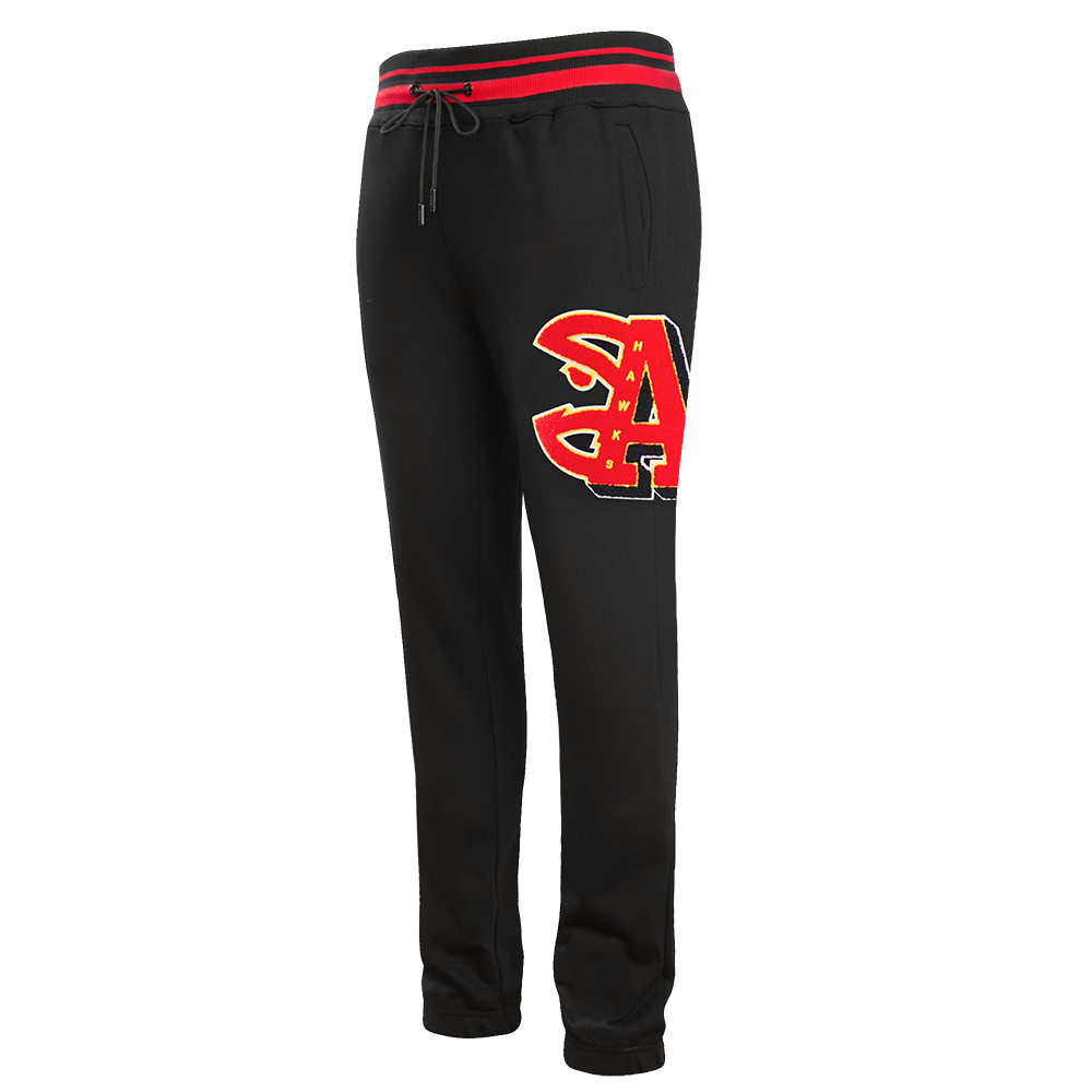 NBA ATLANTA HAWKS MASHUP MEN'S RIB SWEATPANT (BLACK)