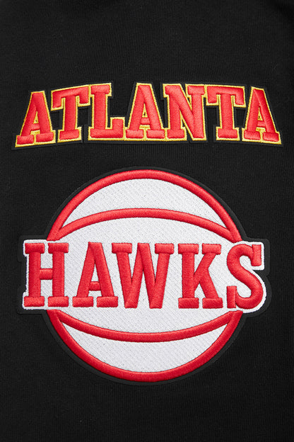 NBA ATLANTA HAWKS MASHUP MEN'S RIB CREWNECK (BLACK)