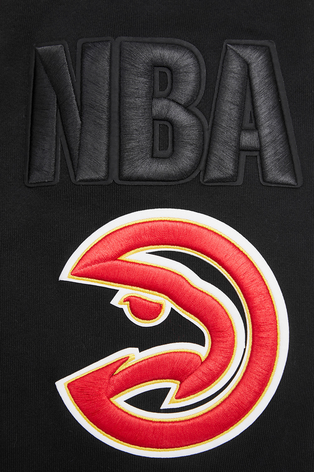 NBA ATLANTA HAWKS MASHUP MEN'S RIB CREWNECK (BLACK)