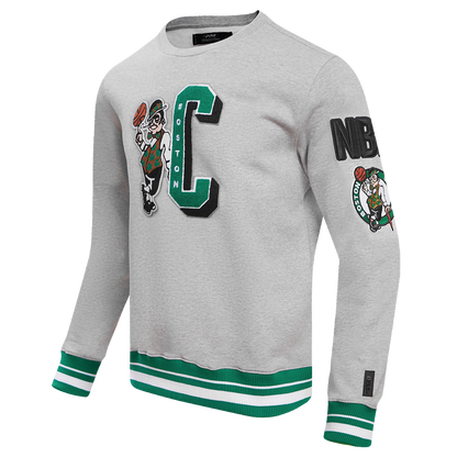 NBA BOSTON CELTICS MASHUP MEN'S RIB CREWNECK (HEATHER GREY)