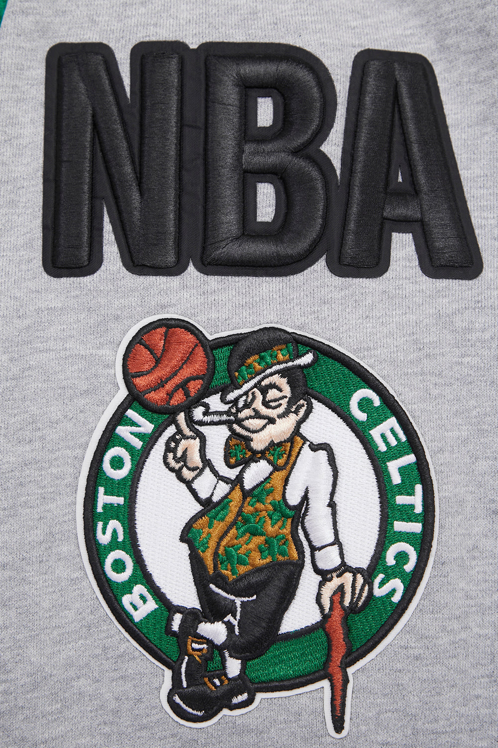 NBA BOSTON CELTICS MASHUP MEN'S RIB CREWNECK (HEATHER GREY)