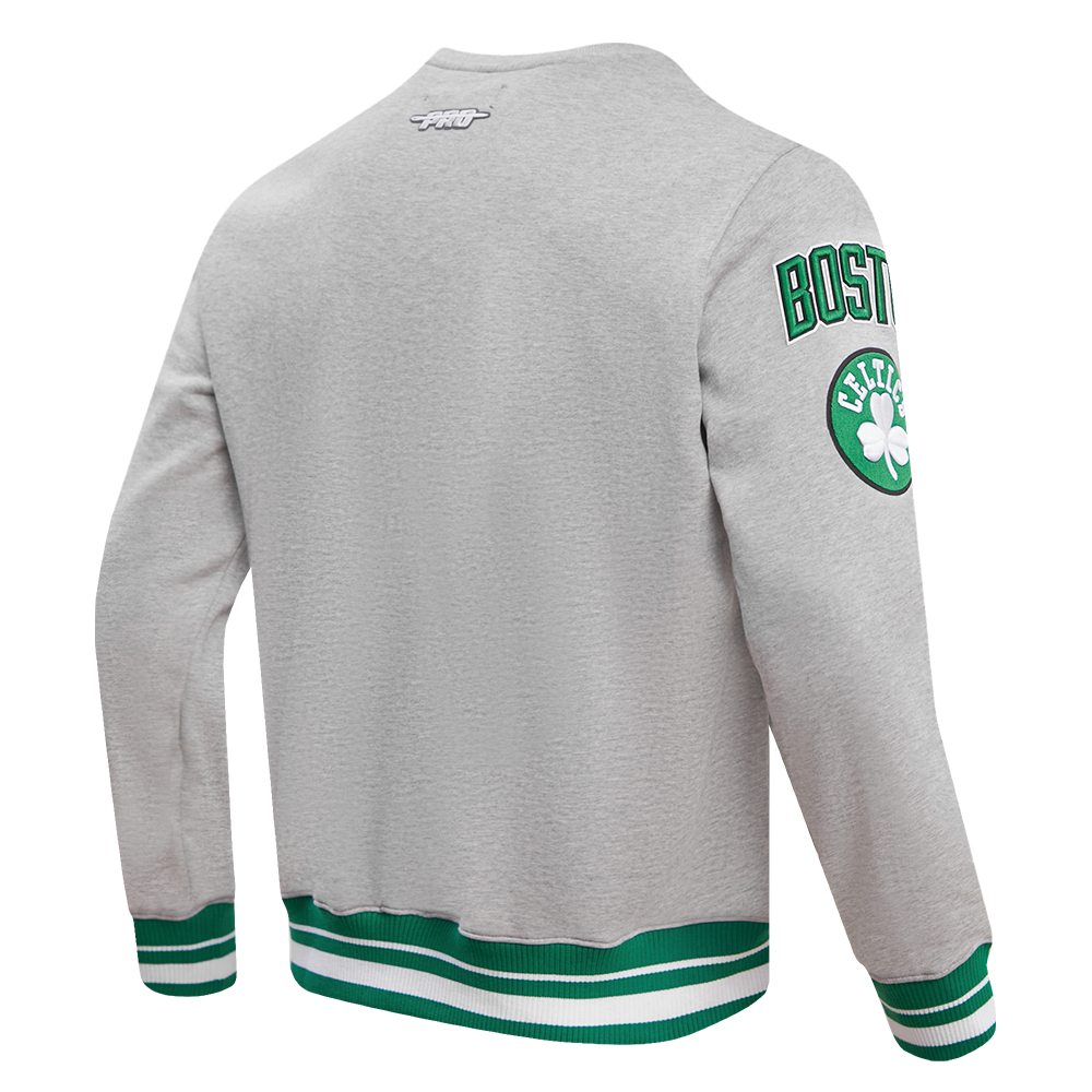 NBA BOSTON CELTICS MASHUP MEN'S RIB CREWNECK (HEATHER GREY)