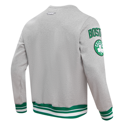 NBA BOSTON CELTICS MASHUP MEN'S RIB CREWNECK (HEATHER GREY)