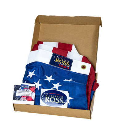 3’ x 5’ Elizabeth Ross American Flag with Embroidered Stars