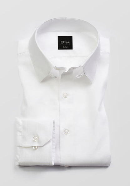 Egyptian White Tab Collar Shirt