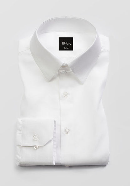 Egyptian White Tab Collar Shirt