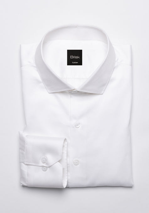 WHITE EGYPTIAN TWILL SHIRT