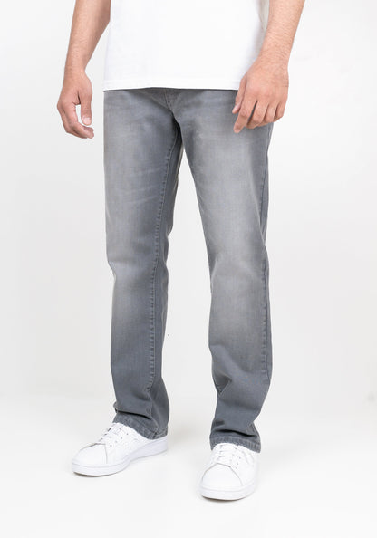 Light Grey Straight Fit Jeans - Clay