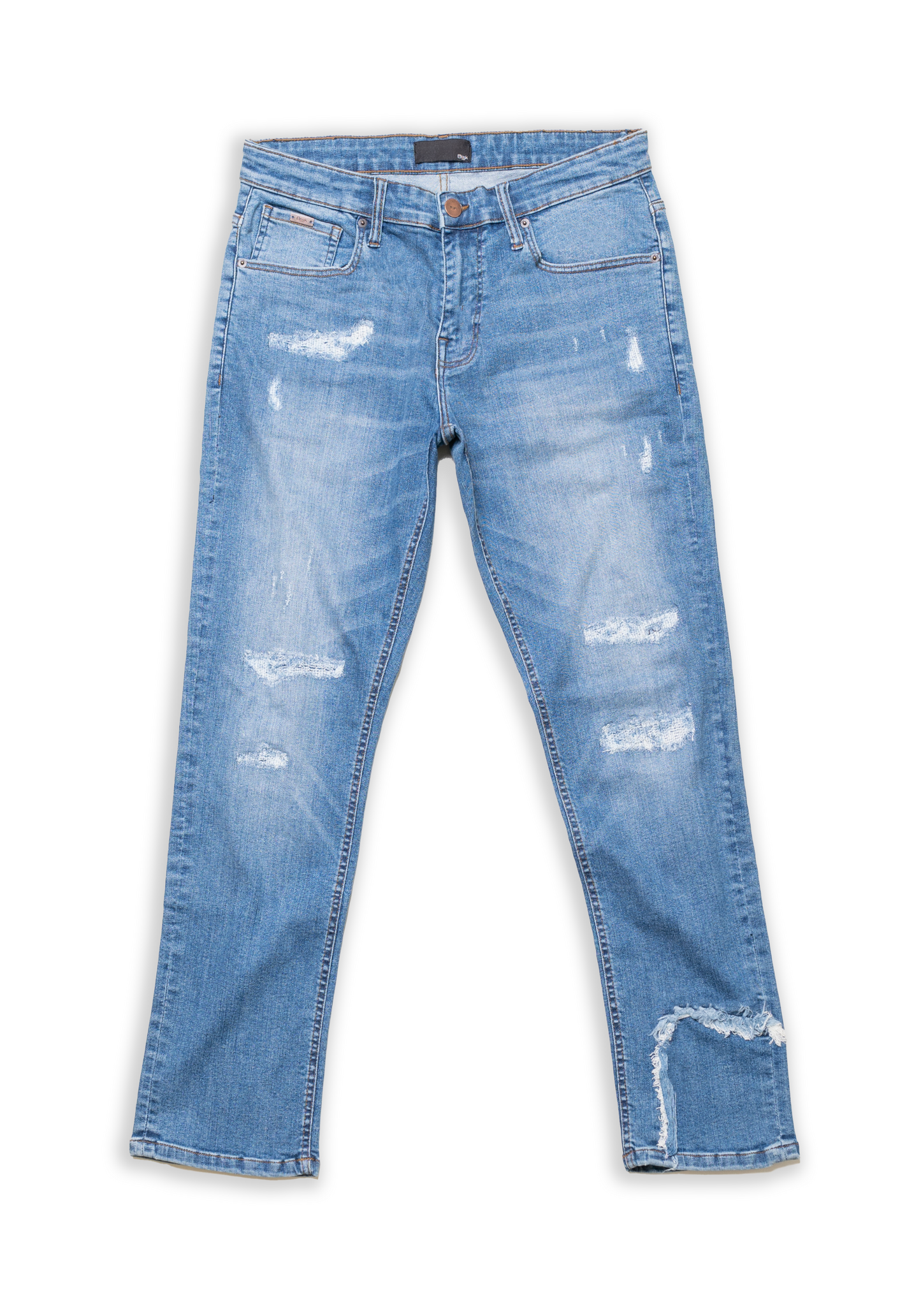 Light Wash Weekend Rip & Repair Slim Fit Jeans - Ultra