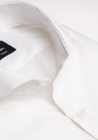 Egyptian White 60's Poplin Shirt - Cut Away Extreme Collar - French Cuffs