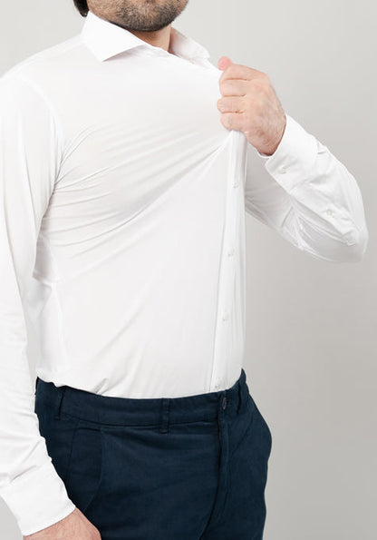 White Performance 4 Way Super Stretch Shirt - Wrinkle Free