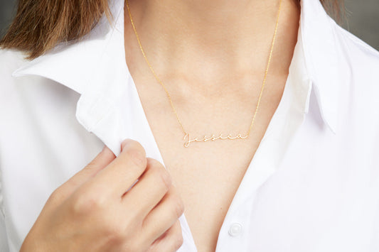 Personalized Handwriting Necklace | Handwriting Jewelry | Cursive Name Necklace | Gift for Wife | Mother's Gift