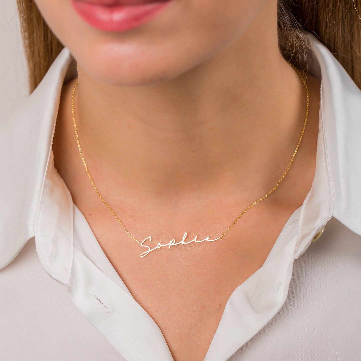 Personalized Handwriting Necklace | Handwriting Jewelry | Cursive Name Necklace | Gift for Wife | Mother's Gift