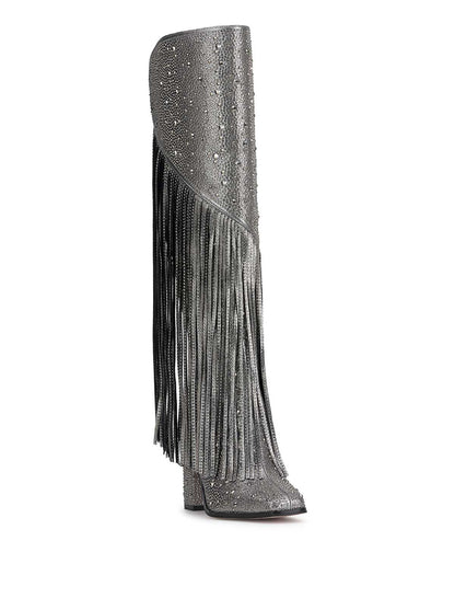 Asire Fringe Boot in Pewter