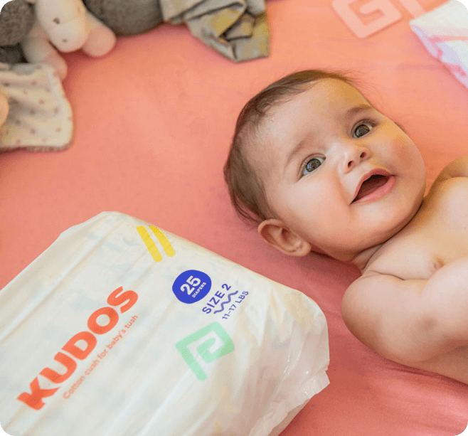 Diaper Box | 100% Cotton-Lined TCF Diapers Size 1-6 | Kudos