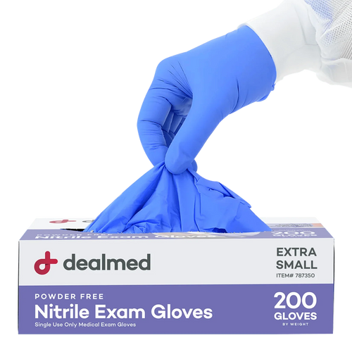 Blue Nitrile Exam Gloves - 200s Count