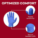Blue Nitrile Exam Gloves - 200s Count