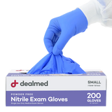Blue Nitrile Exam Gloves - 200s Count