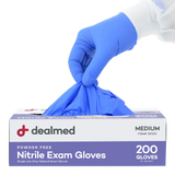 Blue Nitrile Exam Gloves - 200s Count