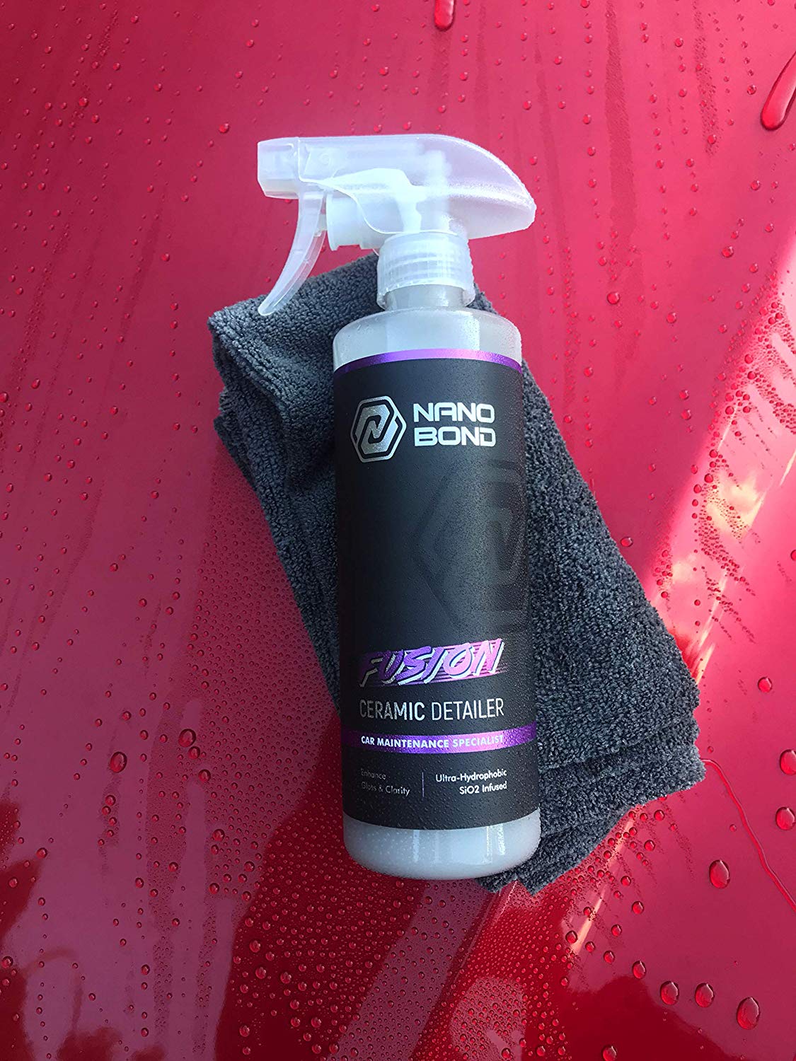 Nano Bond Fusion Ceramic Coating Detailer - Ceramic Spray Wax - Hydrophobic Top Coat (16oz)