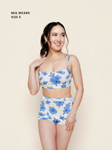 Boyshort Bottoms in Blue Floral