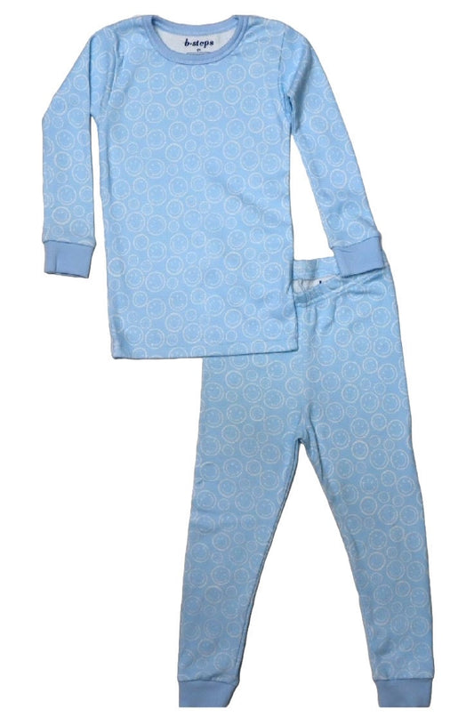 Kids Pajamas - Chalk Smile on Blue
