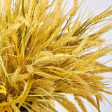 Faux Triticum Wheat Bush Outdoor Fall Urn Filler Potted Bush Arrangement - Available in 2 Sizes