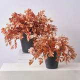 Autumn Terracotta Privet Bush Faux Foliage Outdoor Urn Filler Summer Fall Front Porch Arrangement - Available in 2 Sizes