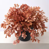 Autumn Terracotta Privet Bush Faux Foliage Outdoor Urn Filler Summer Fall Front Porch Arrangement - Available in 2 Sizes