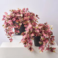 Realistic Mauve Green Aspen Leaf Fall Foliage Vine Potted Outdoor Urn Filler Arrangement - Available in 2 Sizes