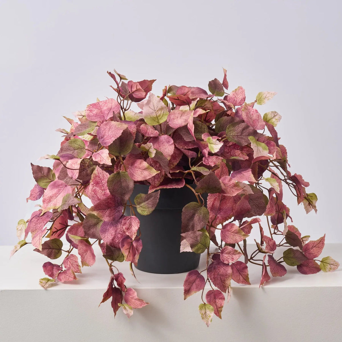 Realistic Mauve Green Aspen Leaf Fall Foliage Vine Potted Outdoor Urn Filler Arrangement - Available in 2 Sizes
