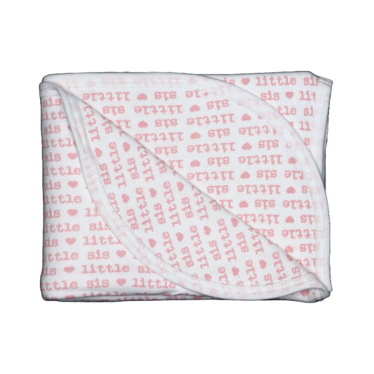 🩷 Baby Receiving Blanket - Sibling Collection - Little Sis