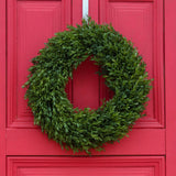 Realistic English Boxwood Leaf Front Door Wreath – 18" or 24" Everyday All Season Greenery