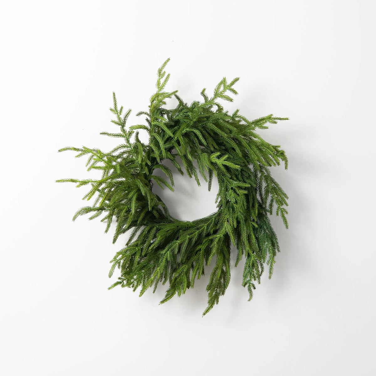 Norfolk Collection - Real Touch Norfolk Pine Front Door Christmas Holiday Winter Wreath - 2 Size Options Available