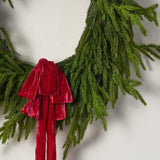 Norfolk Collection - Real Touch Norfolk Pine Front Door Christmas Holiday Winter Wreath - 2 Size Options Available